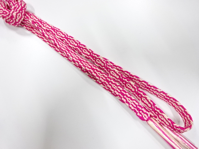 未使用品　正絹　手組帯締め